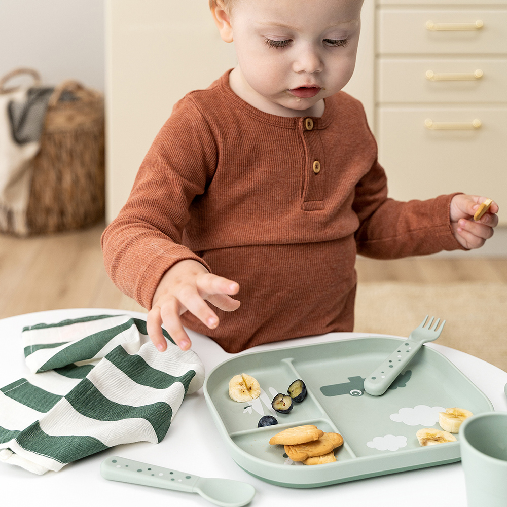 Assiette à compartiments Croco Vert (Done by deer) - Image 3
