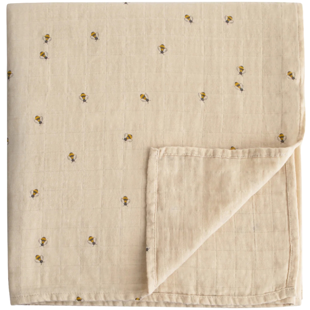 Maxi lange en coton Bee (120 x 120 cm) (Mushie) - Image 1