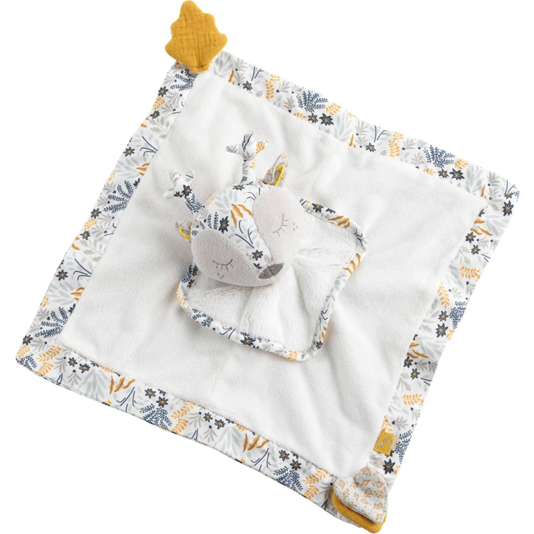 Doudou plat daim Promenons-nous (30 cm) (Sauthon) - Couverture