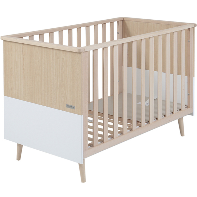 Lit bébé à barreaux Nature (60 x 120 cm) (Micuna) - Image 1