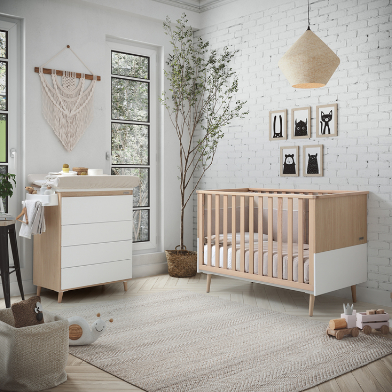 Lit bébé à barreaux Nature (60 x 120 cm) (Micuna) - Image 2
