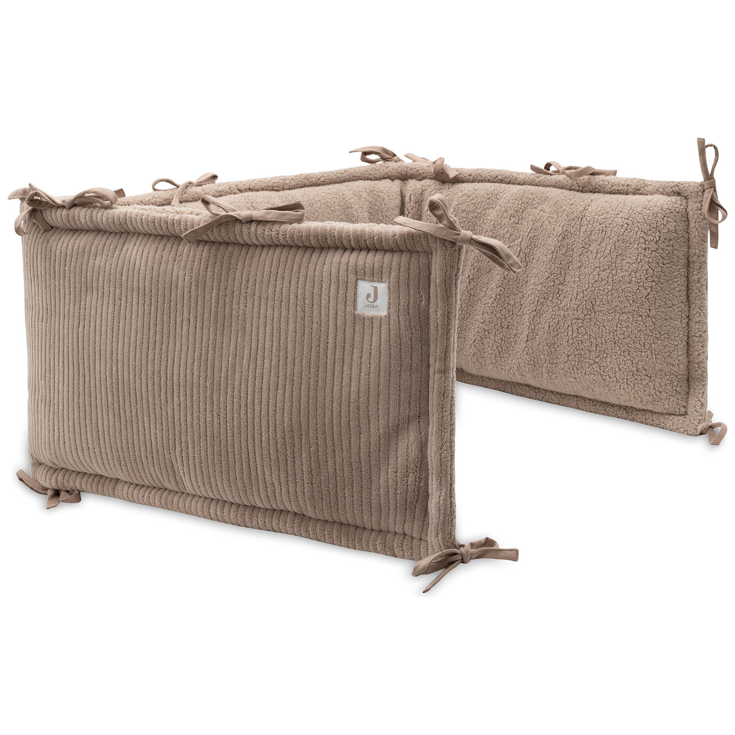 Jollein - Tour de lit Cloudy Rib Milky Coffee (pour lits 60 x 120 ou 70 x 140 cm)