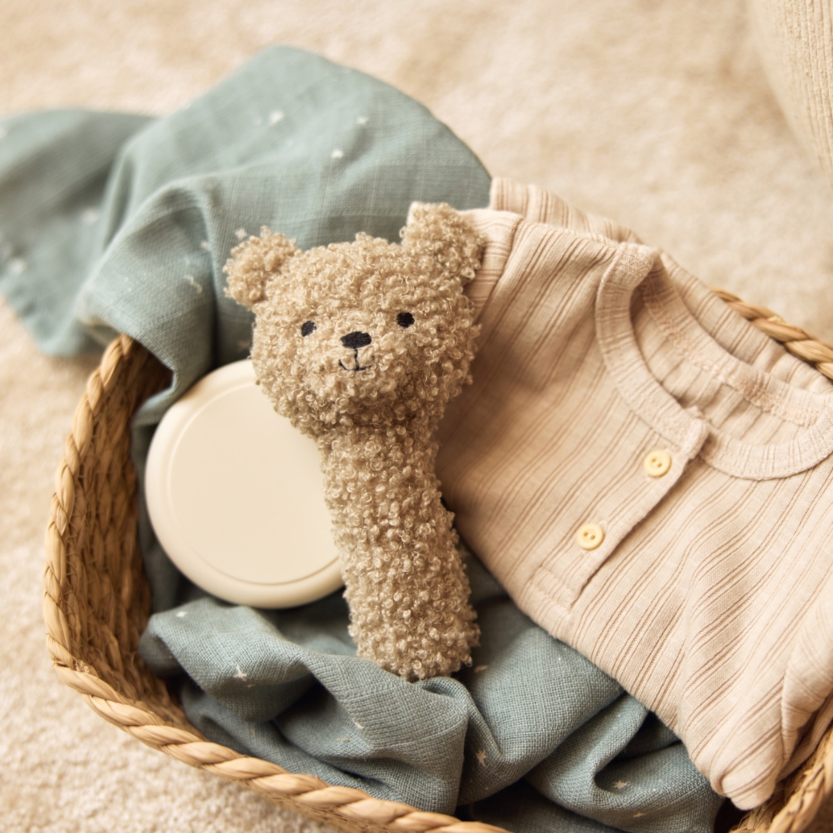 Hochet ours Teddy Bear Olive Green (Jollein) - Image 2
