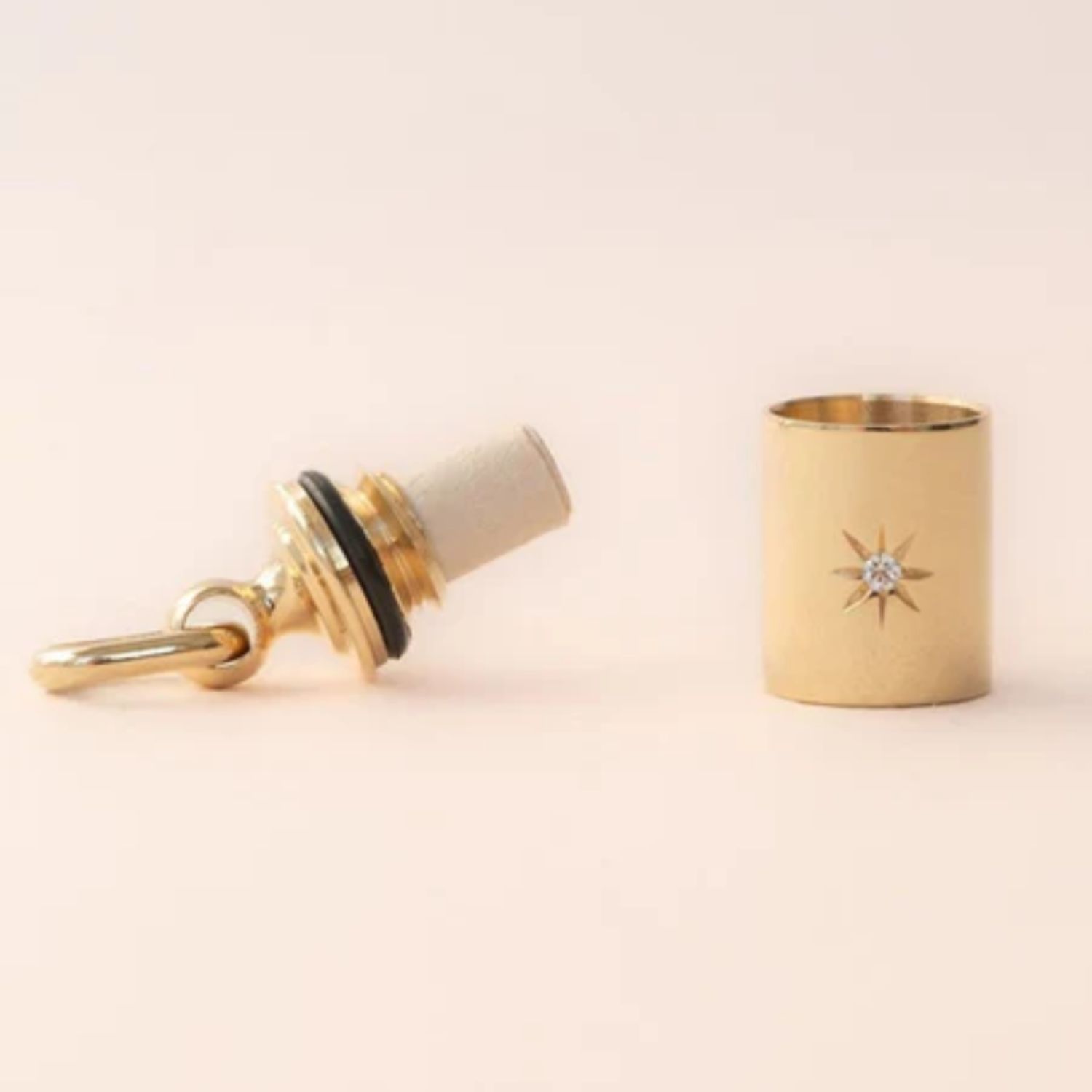 Mon Petit Poids - Pendentif Mon Petit Secret étoilé personnalisable (plaqué or jaune)