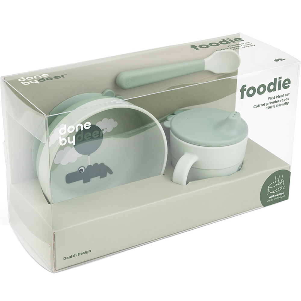 Coffret premier repas Happy clouds Vert (3 pièces) (Done by deer) - Image 9