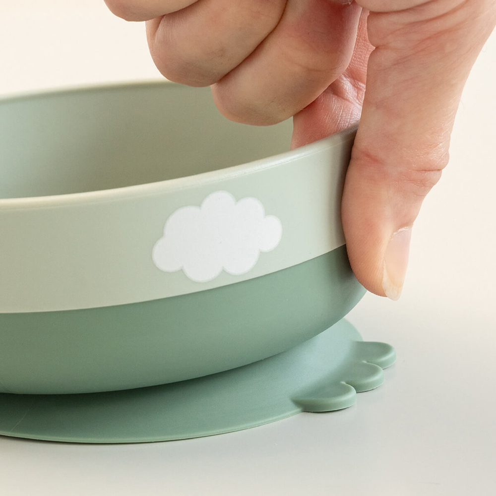 Coffret premier repas Happy clouds Vert (3 pièces) (Done by deer) - Image 4