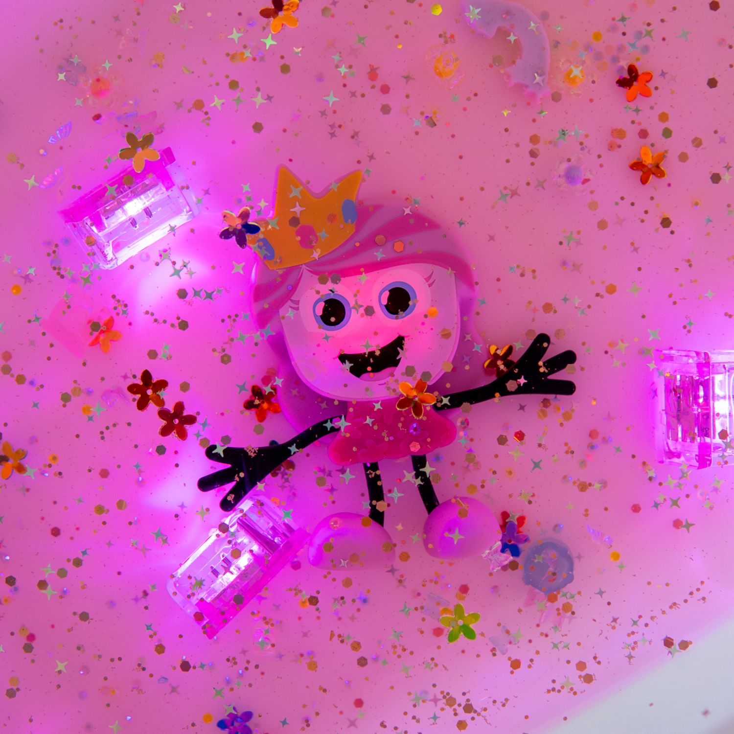 Personnage Princesse Ida et 2 cubes lumineux (Glo Pals) - Image 1