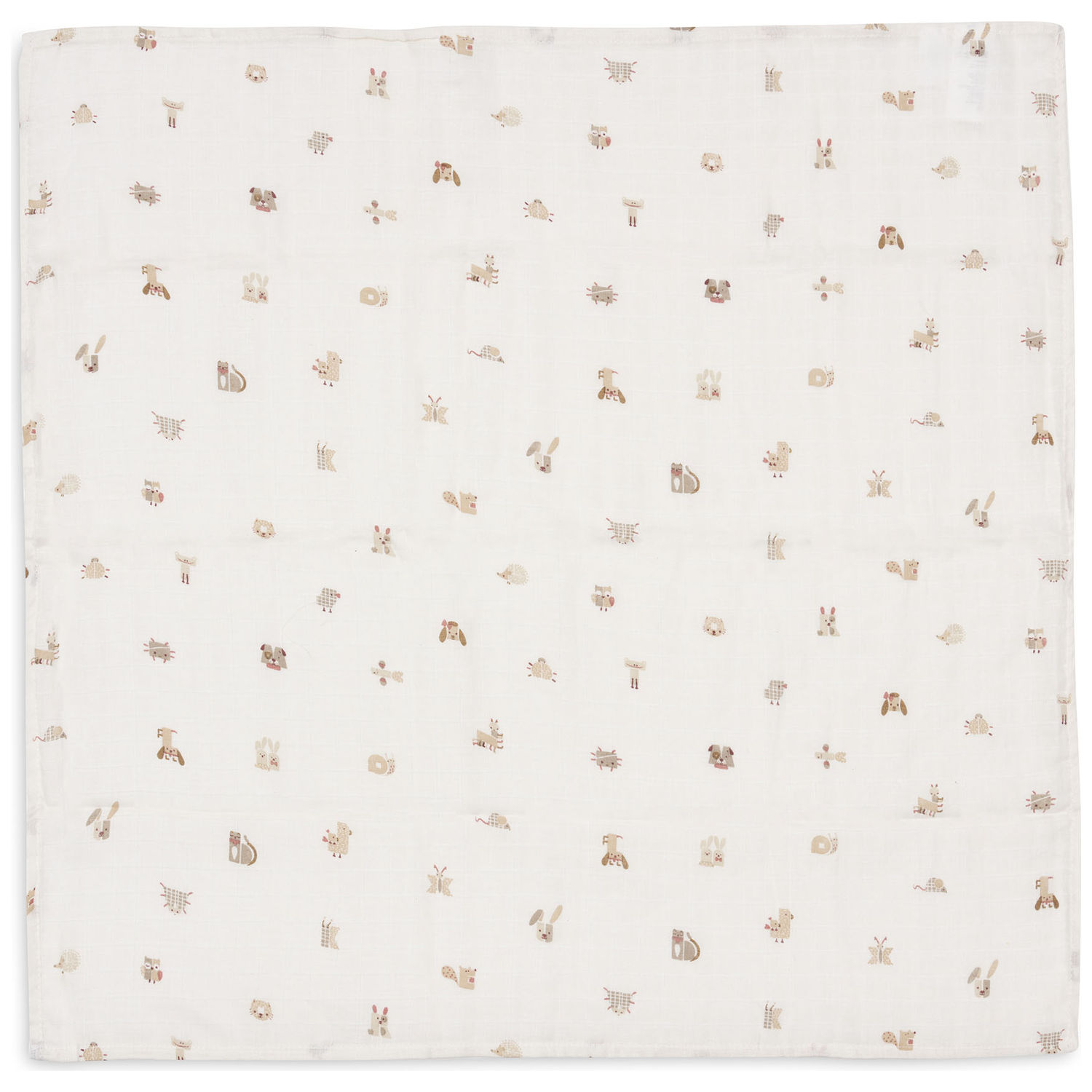 Lot de 3 langes en gaze de coton Animal Friends (70 x 70 cm) (Jollein) - Image 5