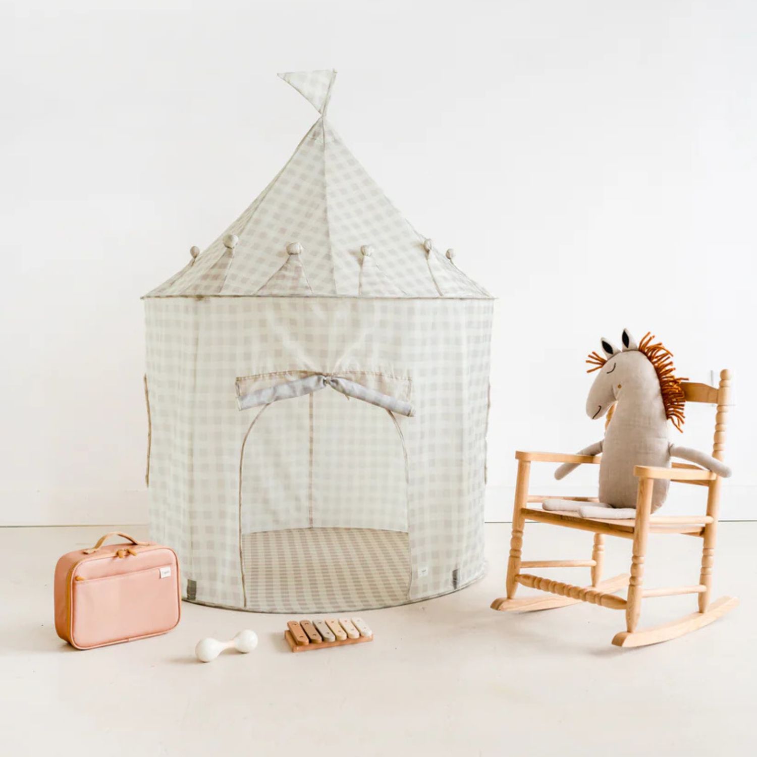 Tente de jeu en tissu recyclé Vichi Beige (3 sprouts) - Image 2
