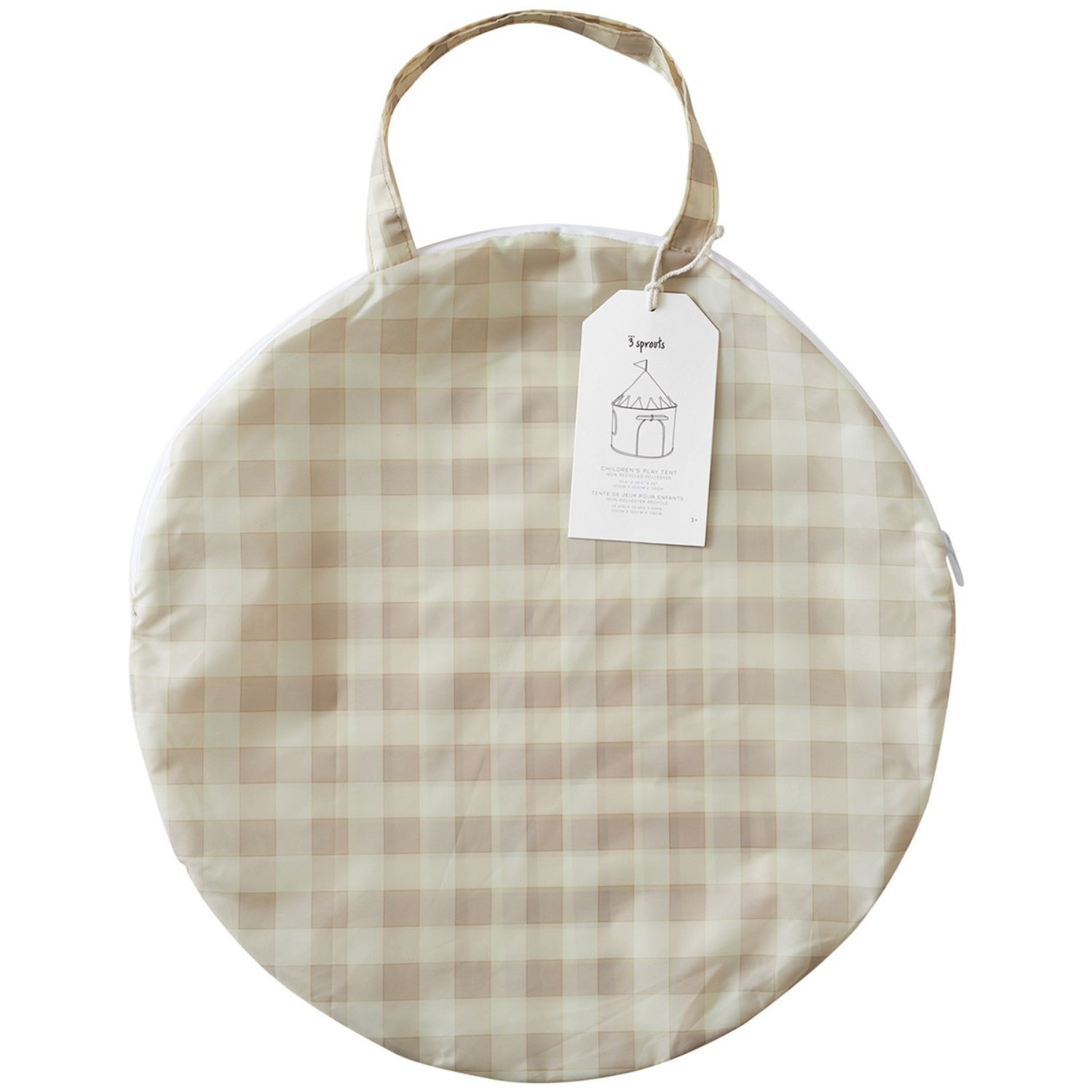 Tente de jeu en tissu recyclé Vichi Beige (3 sprouts) - Image 3