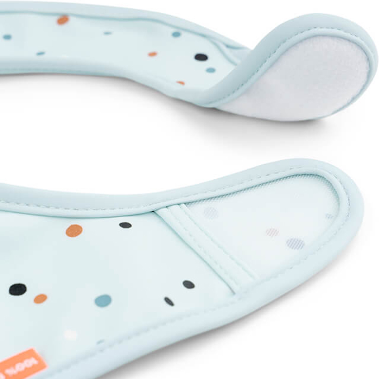 Lot de 2 bavoirs imperméables à velcro Elphee Bleu (Done by deer) - Image 2