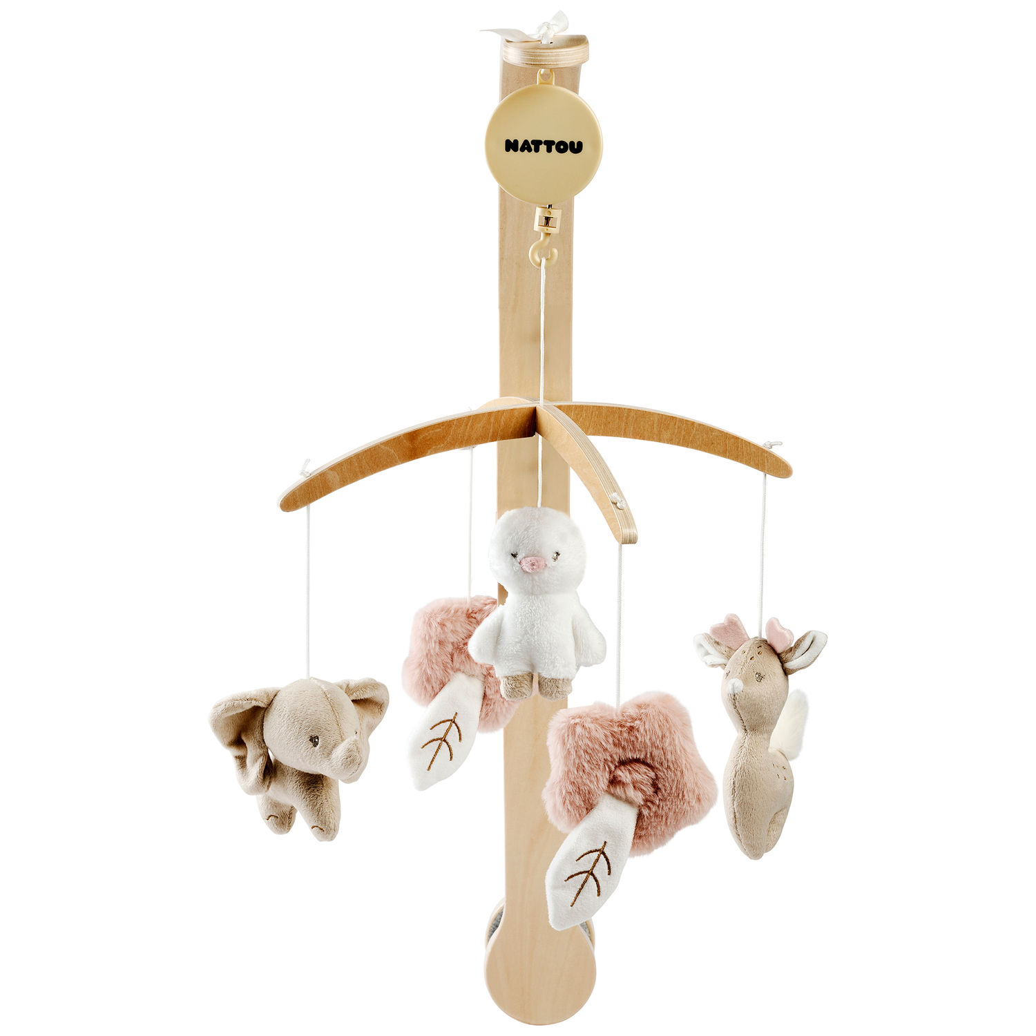 Nattou - Mobile musical en bois pour lit Fanfan