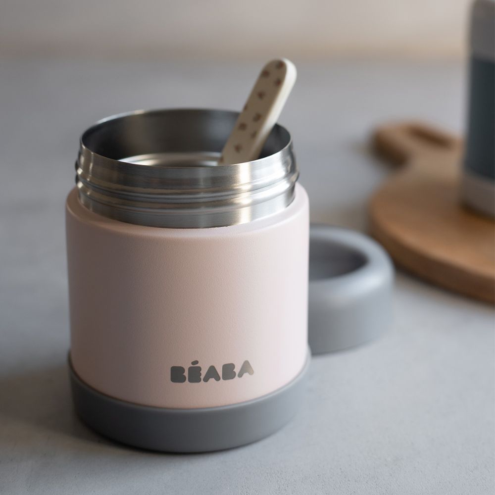 Thermos alimentaire dark mist et light pink (300 ml) (Béaba) - Image 2