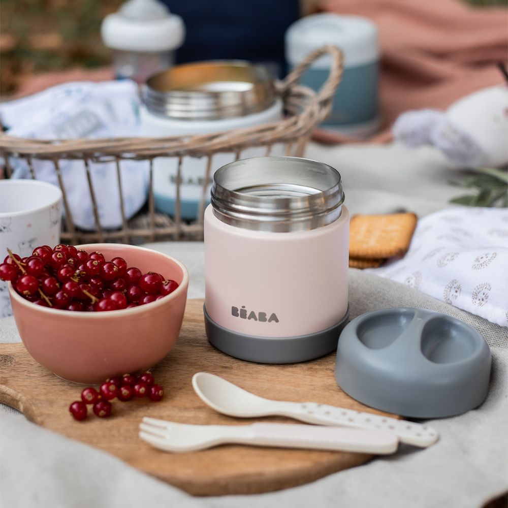 Thermos alimentaire dark mist et light pink (300 ml) (Béaba) - Image 5