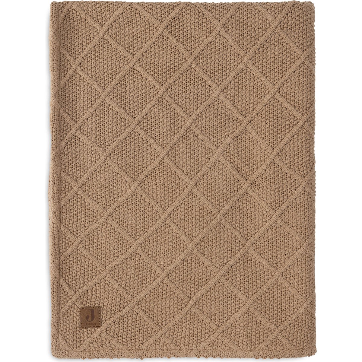 Couverture en polaire Check Knit Biscuit (75 x 100 cm) (Jollein) - Image 5