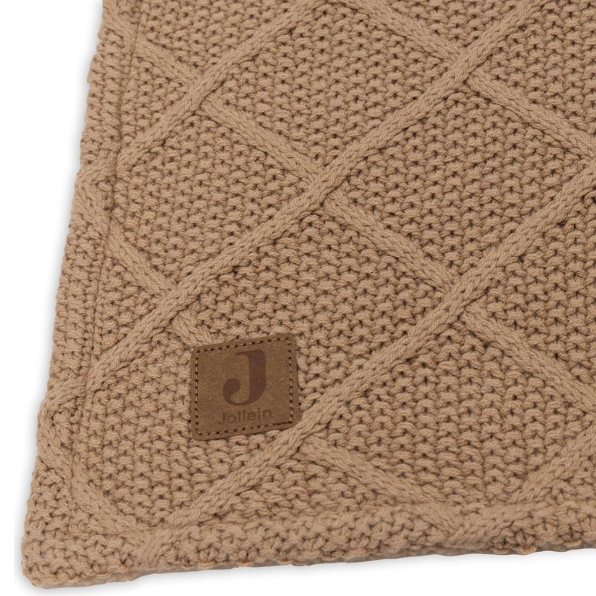 Couverture en polaire Check Knit Biscuit (75 x 100 cm) (Jollein) - Image 7