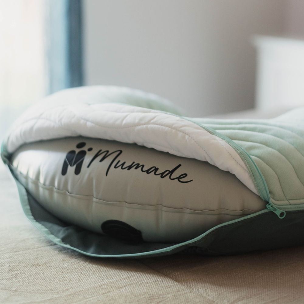 Coussin d'allaitement gonflable Liberty celadon (Mumade) - Image 7