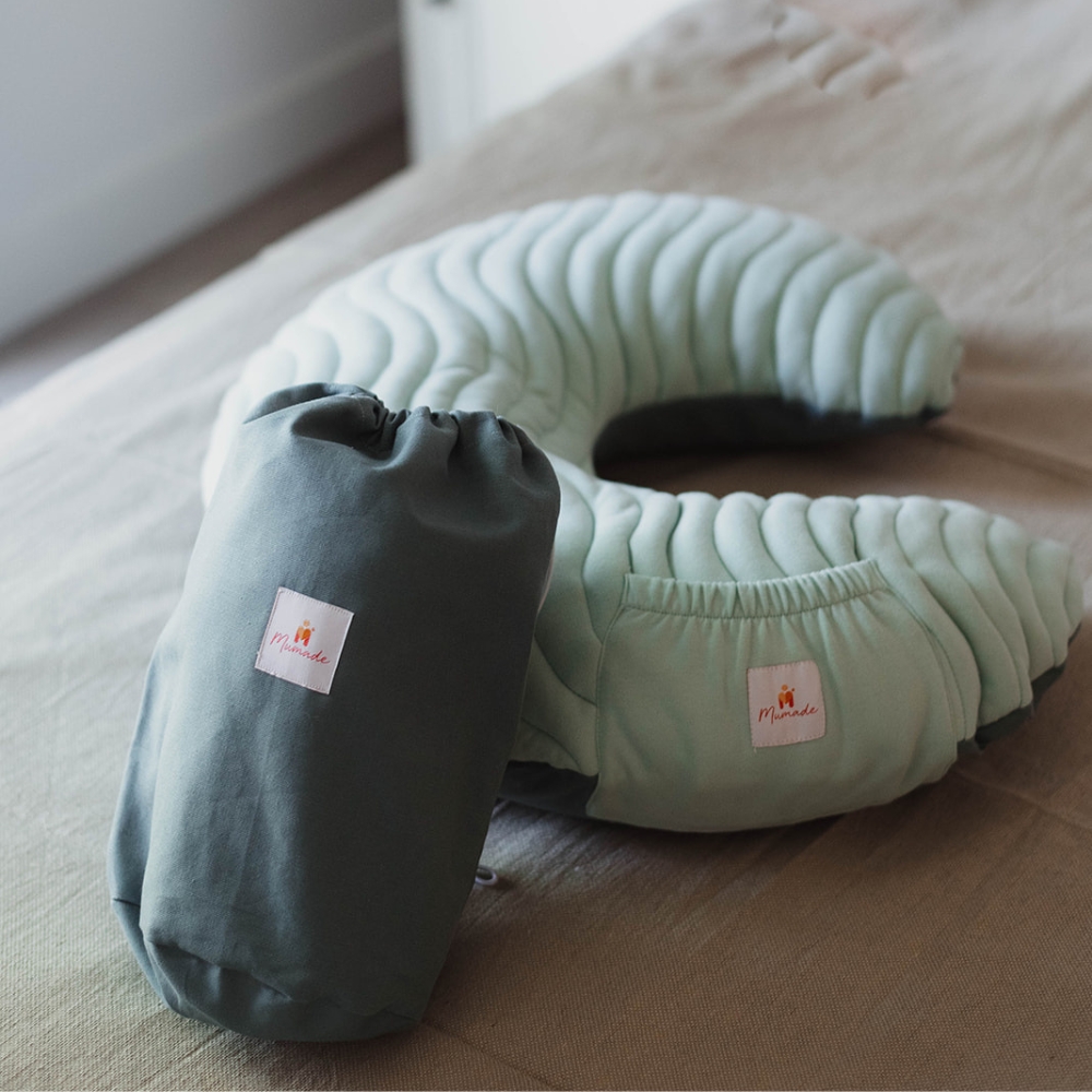 Coussin d'allaitement gonflable Liberty celadon (Mumade) - Image 8