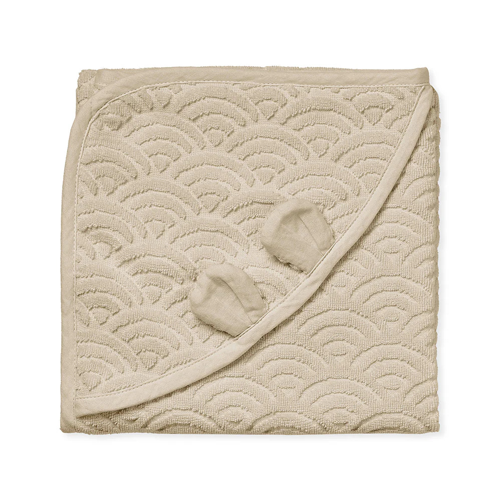 Cape de bain ours amande (80 x 80 cm) (Cam Cam Copenhagen) - Image 3