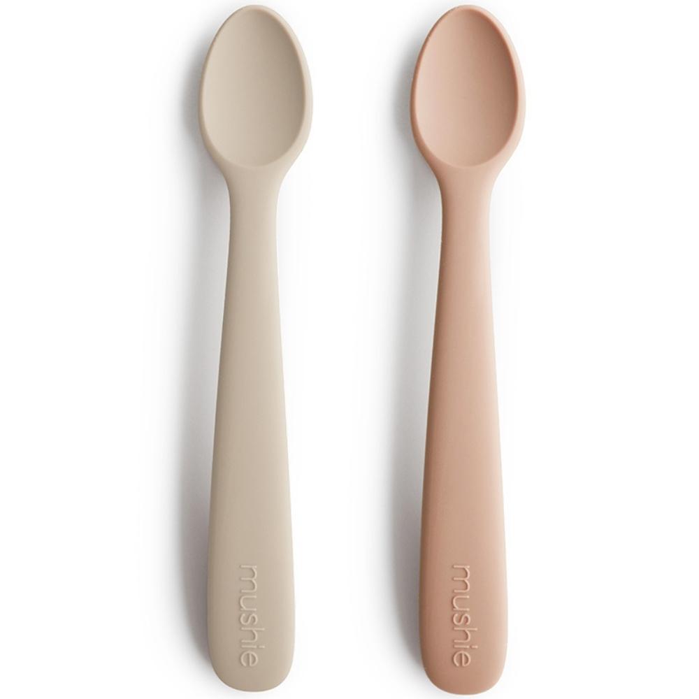 Mushie - Lot de 2 cuillères en silicone Shifting sand-Blush