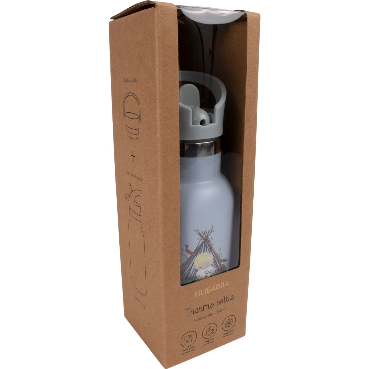 Gourde en acier inoxydable Petits Explorateurs (350 ml) (Filibabba) - Image 5