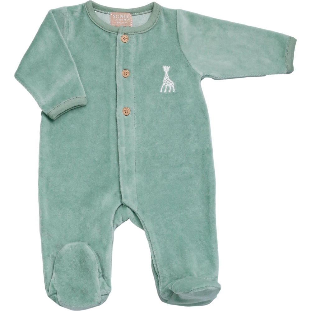 Pyjama en velours olive Sophie la girafe (1 mois) (Trois Kilos Sept) - Couverture