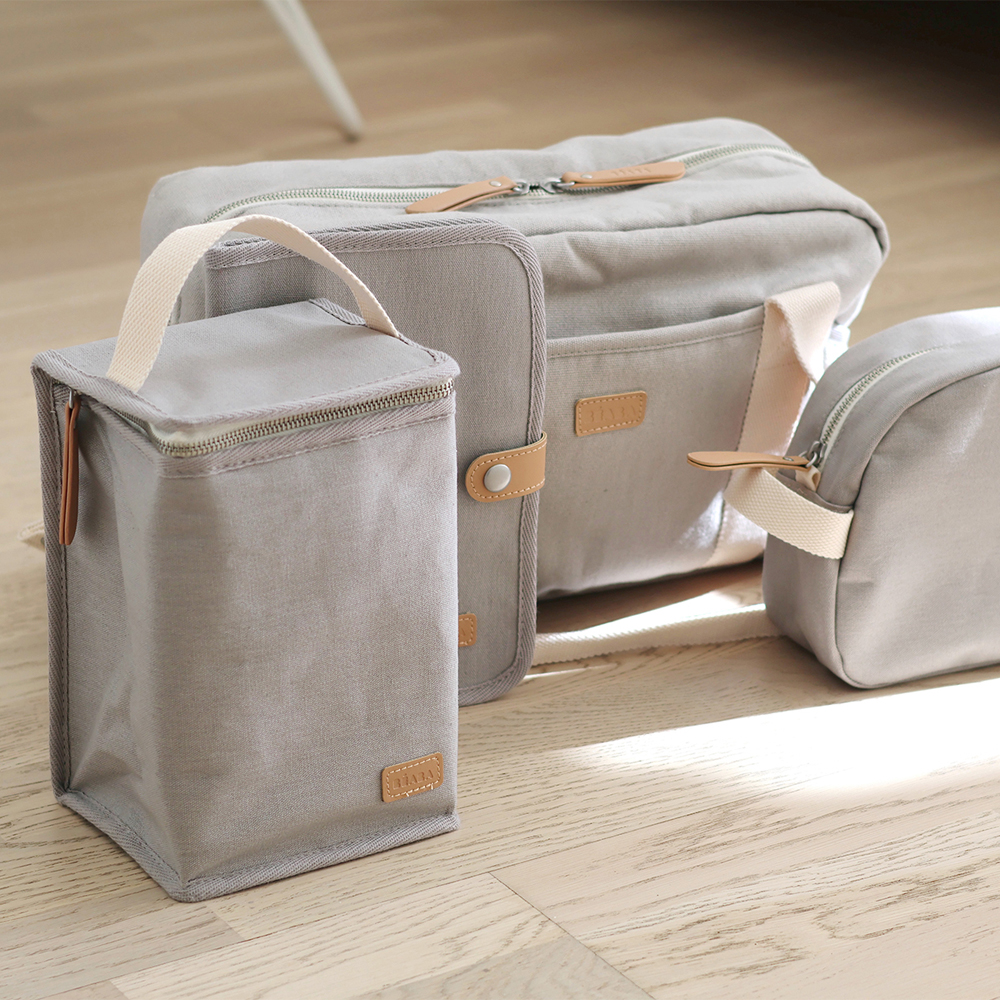 Sac isotherme Canvas gris perle (Béaba) - Image 3
