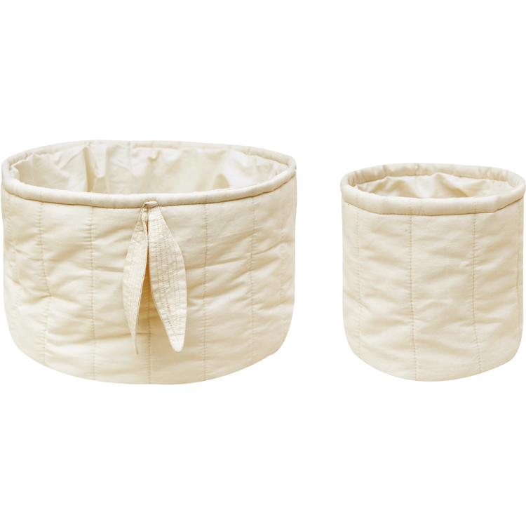 Lot de 2 paniers de rangement bamboo naturel (20 x 30 cm) (Lorena Canals) - Image 1