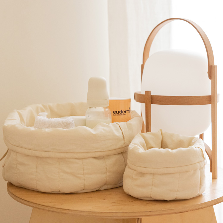 Lot de 2 paniers de rangement bamboo naturel (20 x 30 cm) (Lorena Canals) - Image 2