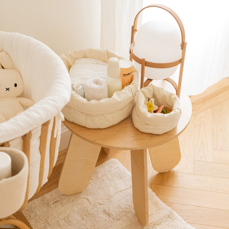 Lot de 2 paniers de rangement bamboo naturel (20 x 30 cm) (Lorena Canals) - Image 3