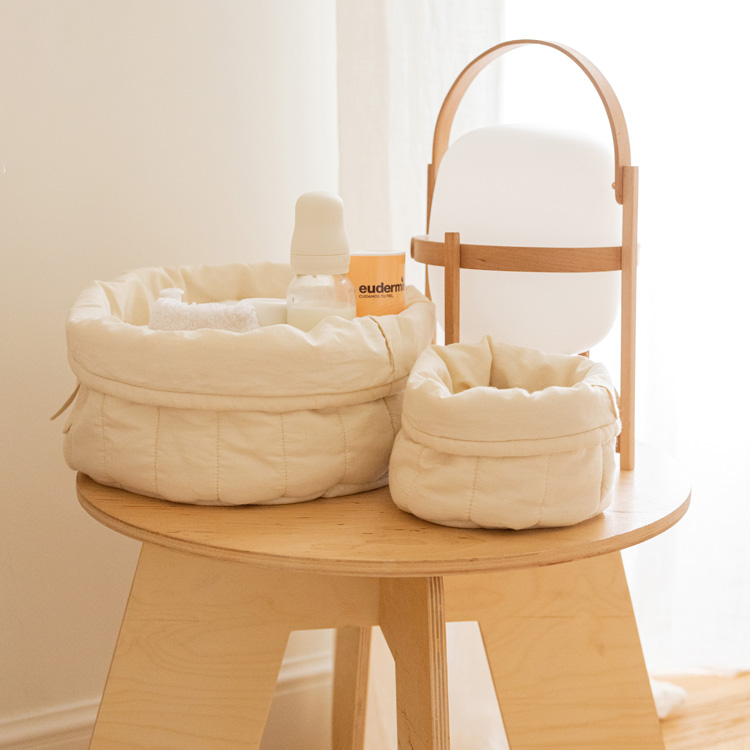 Lot de 2 paniers de rangement bamboo naturel (20 x 30 cm) (Lorena Canals) - Image 4