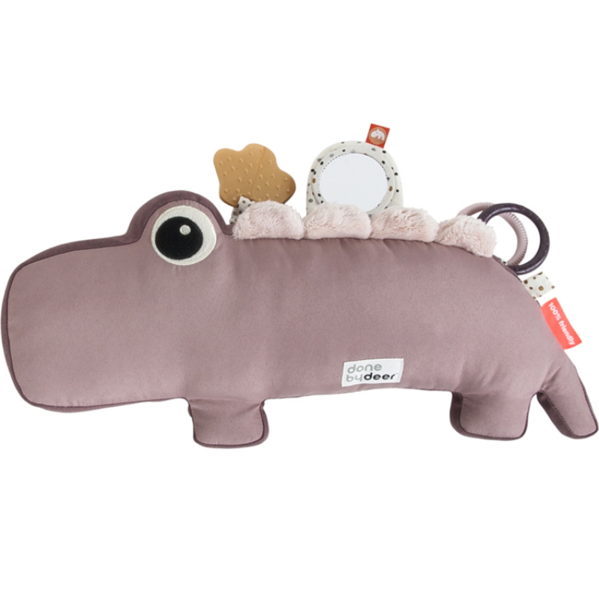 Peluche d'activités vibrante Croco rose (Done by deer) - Image 1