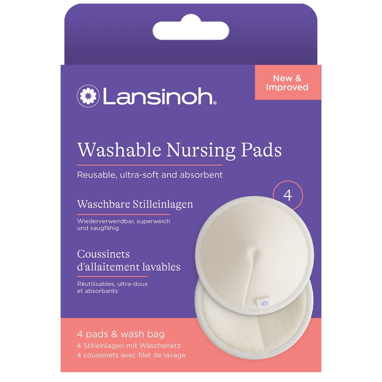 Lot de 4 coussinets d'allaitement lavables (Lansinoh) - Image 7
