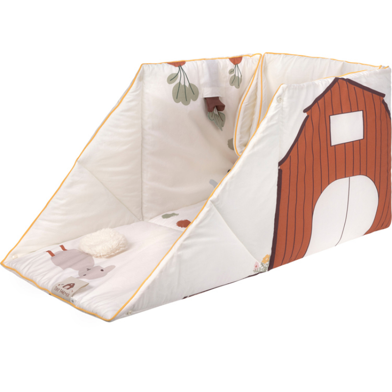 Tapis d´éveil 2 en 1 en coton bio Tiny Farmer (120 x 120 cm) (Lassig) - Image 4