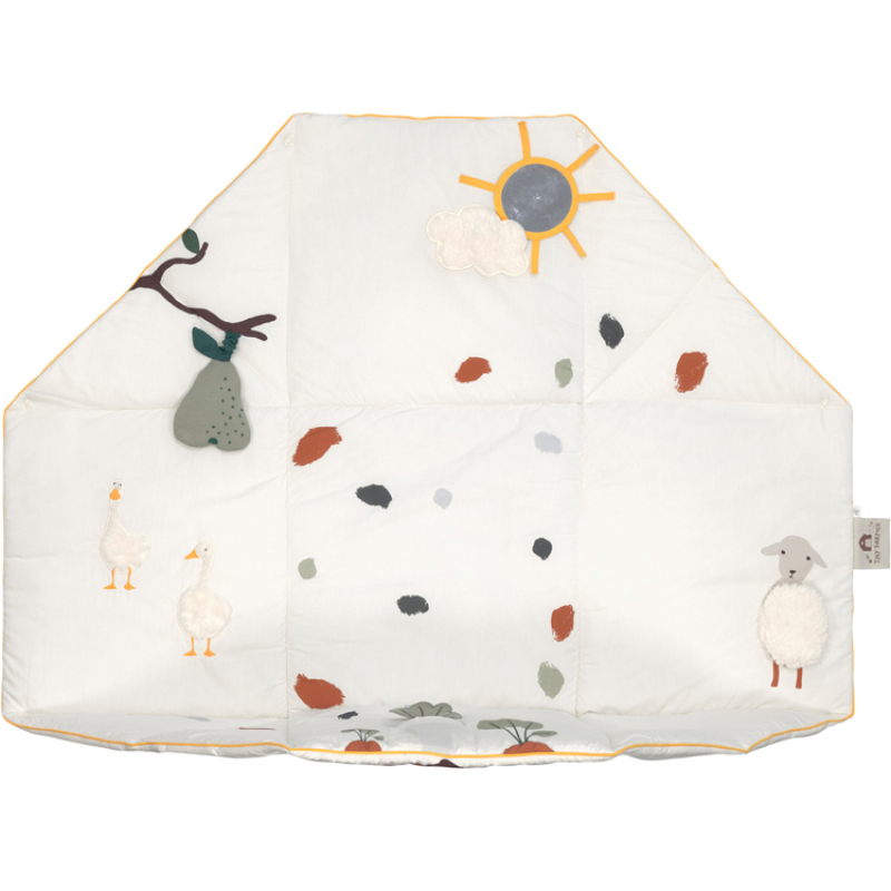 Tapis d´éveil 2 en 1 en coton bio Tiny Farmer (120 x 120 cm) (Lassig) - Image 6