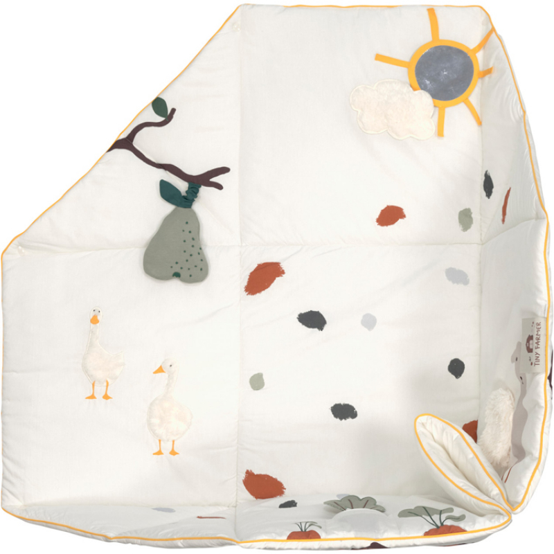 Tapis d´éveil 2 en 1 en coton bio Tiny Farmer (120 x 120 cm) (Lassig) - Image 8
