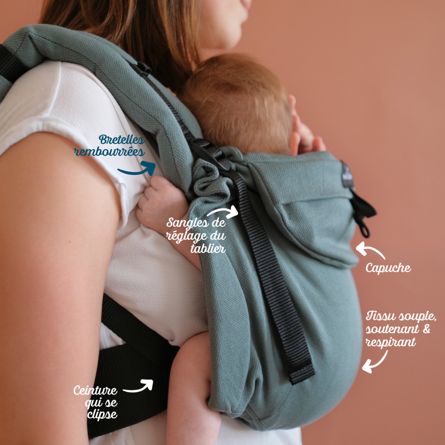 Porte bébé préformé Néo Eucalyptus (Neobulle) - Image 2