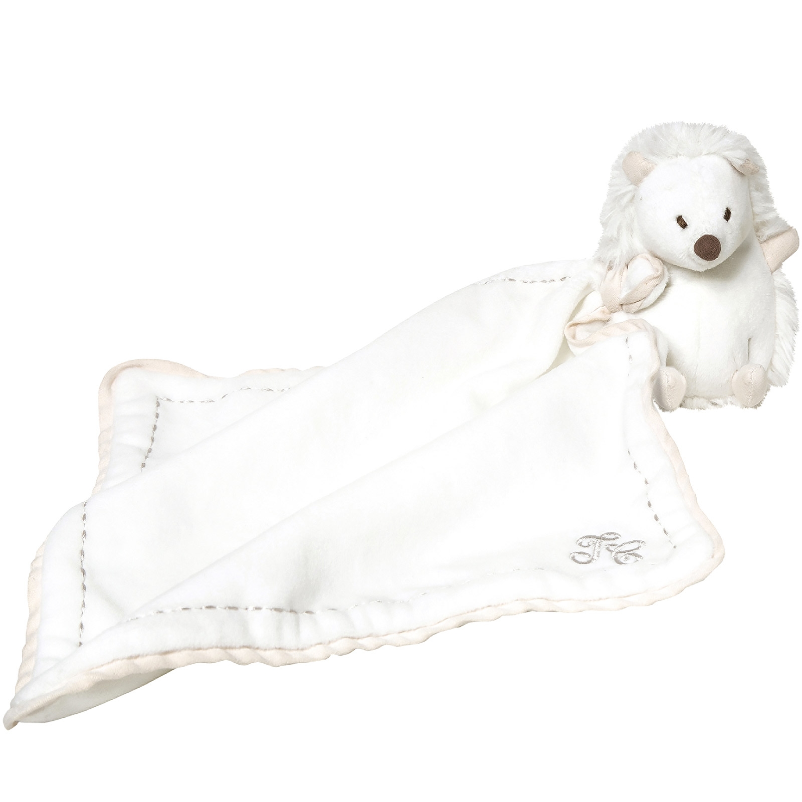 Doudou plat Léon le hérisson écru (25 x 25 cm) (Tartine et Chocolat) - Image 1