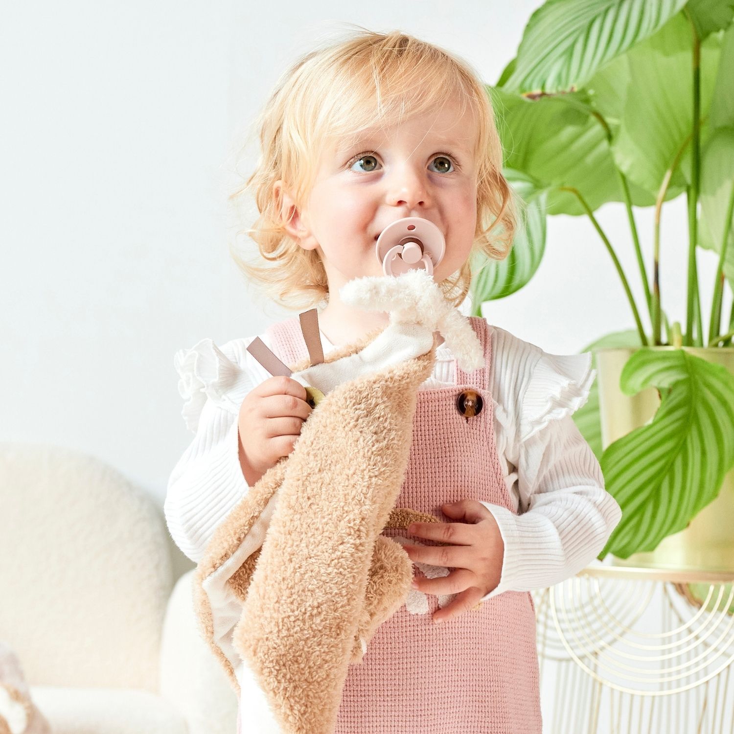 Maxi doudou attache sucette Teddy Ours Caramel (Nattou) - Image 2