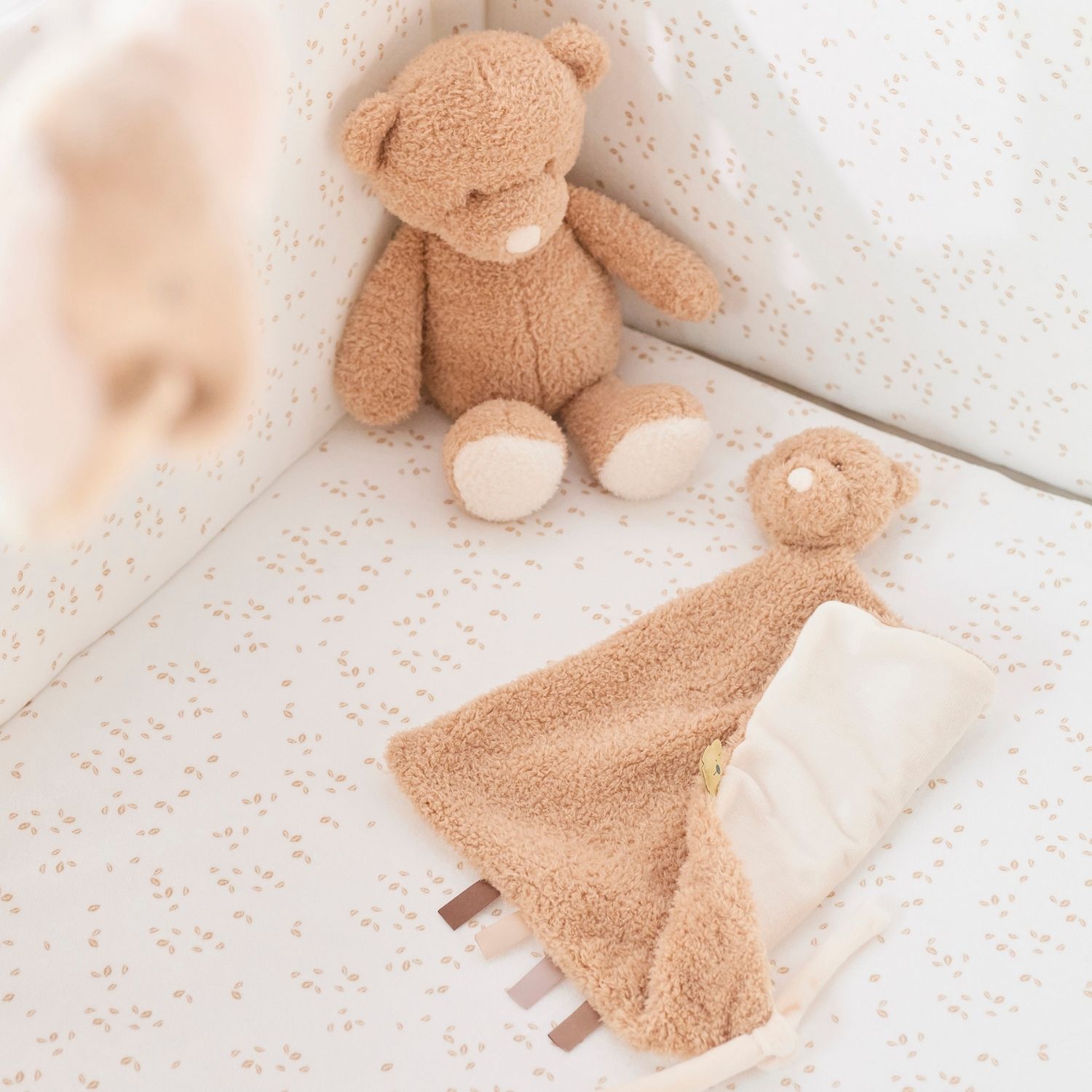 Maxi doudou attache sucette Teddy Ours Caramel (Nattou) - Image 5