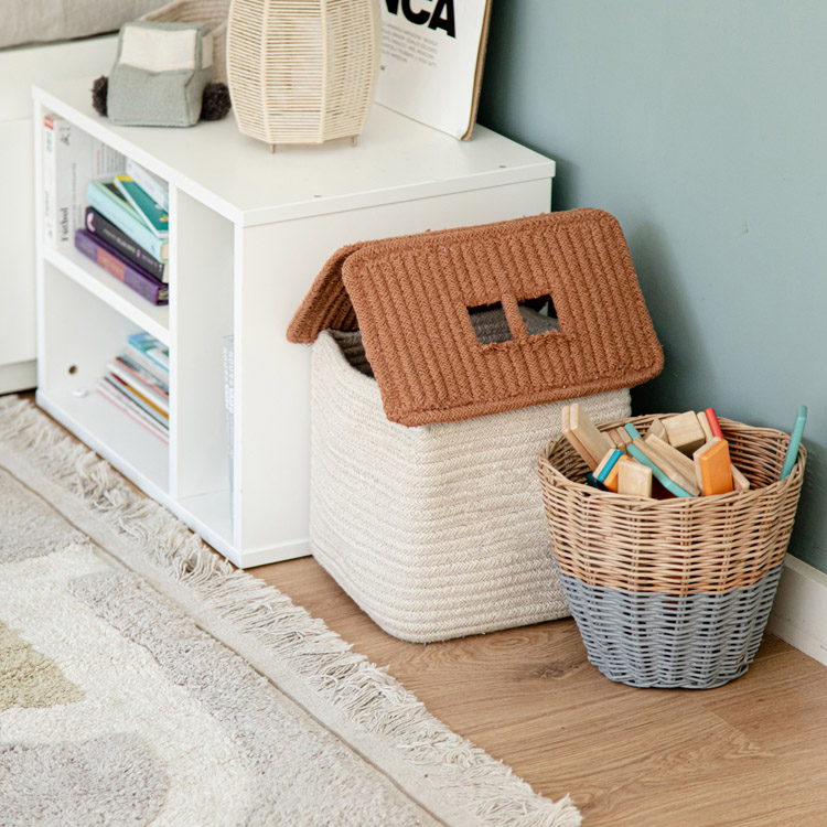 Panier de rangement maison toffee (22 x 22 x 34 cm) (Lorena Canals) - Image 2