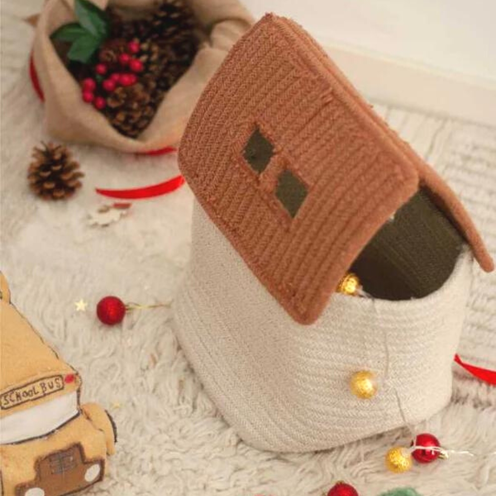 Panier de rangement maison toffee (22 x 22 x 34 cm) (Lorena Canals) - Image 6