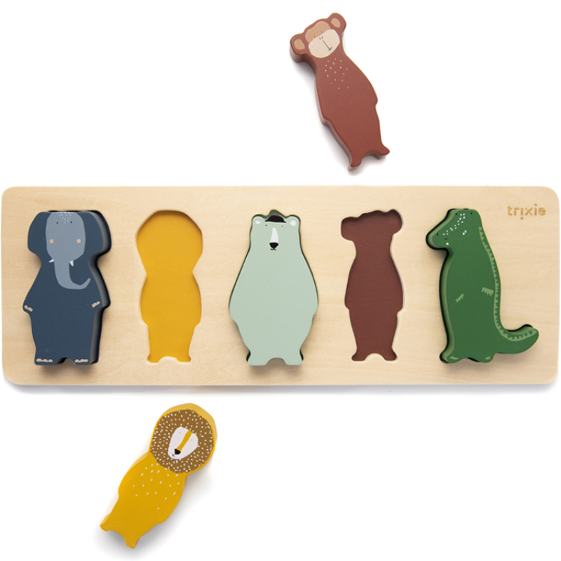 Puzzle à encastrement en bois Animaux (Trixie) - Image 9