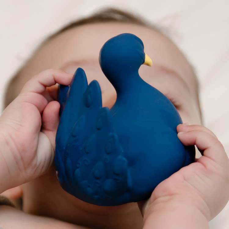 Jouet de bain Paon Bleu (Natruba) - Image 2