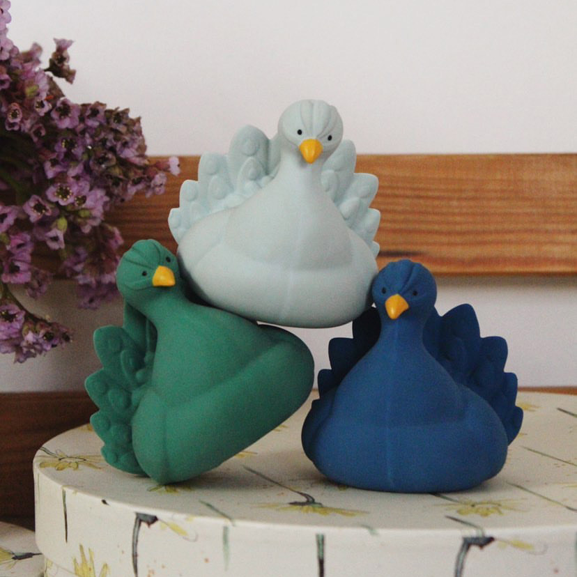 Jouet de bain Paon Bleu (Natruba) - Image 3