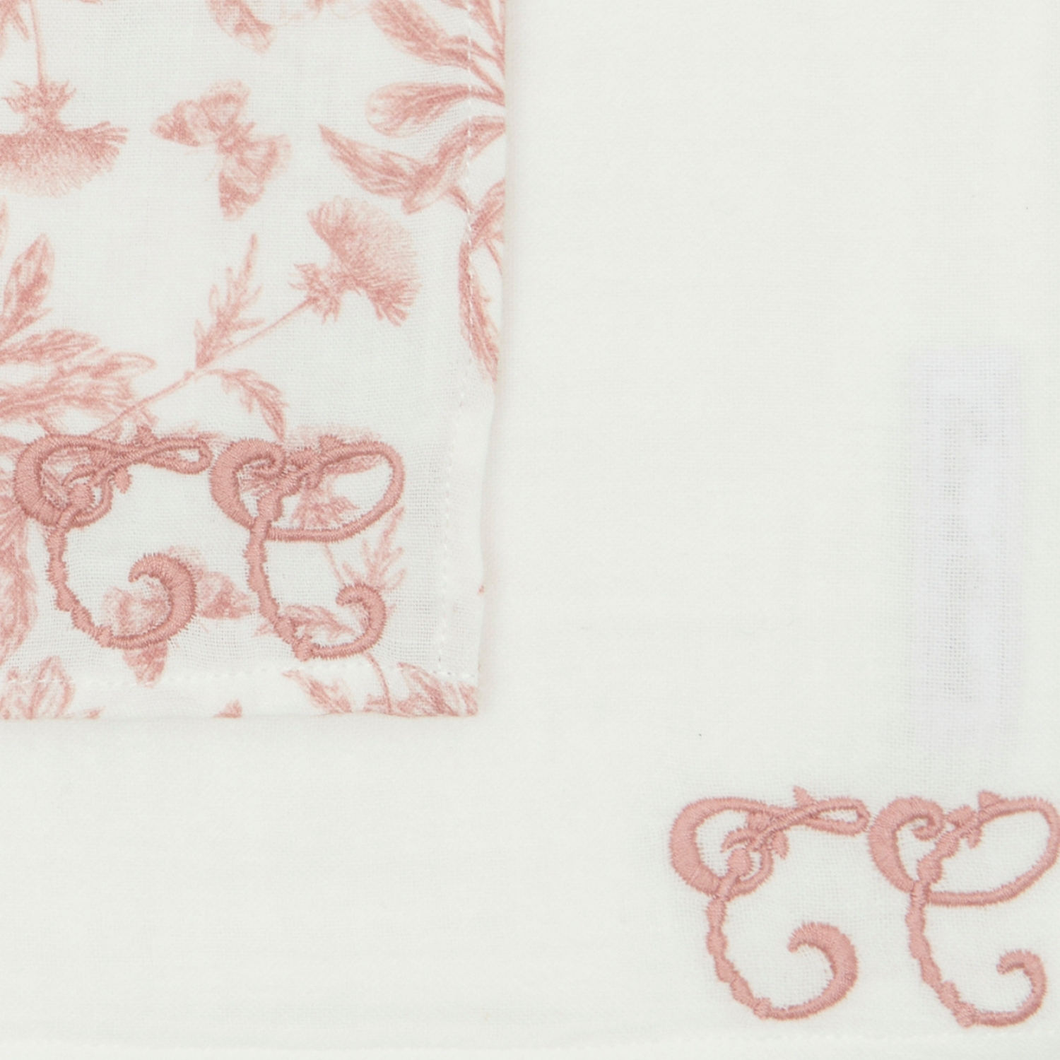 Tartine et Chocolat - Set de 2 langes Toile de Jouy rose (70 x 70 cm)
