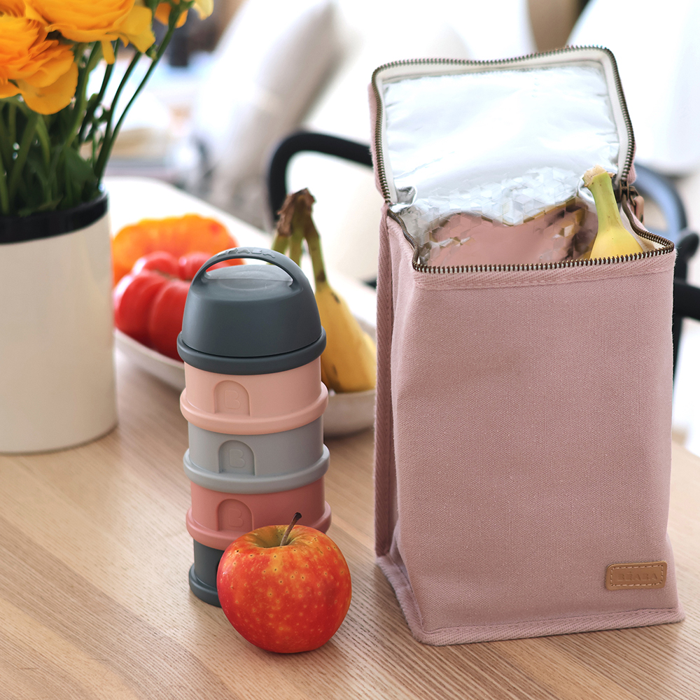 Sac isotherme Canvas rose poudré (0,28 L) (Béaba) - Image 1