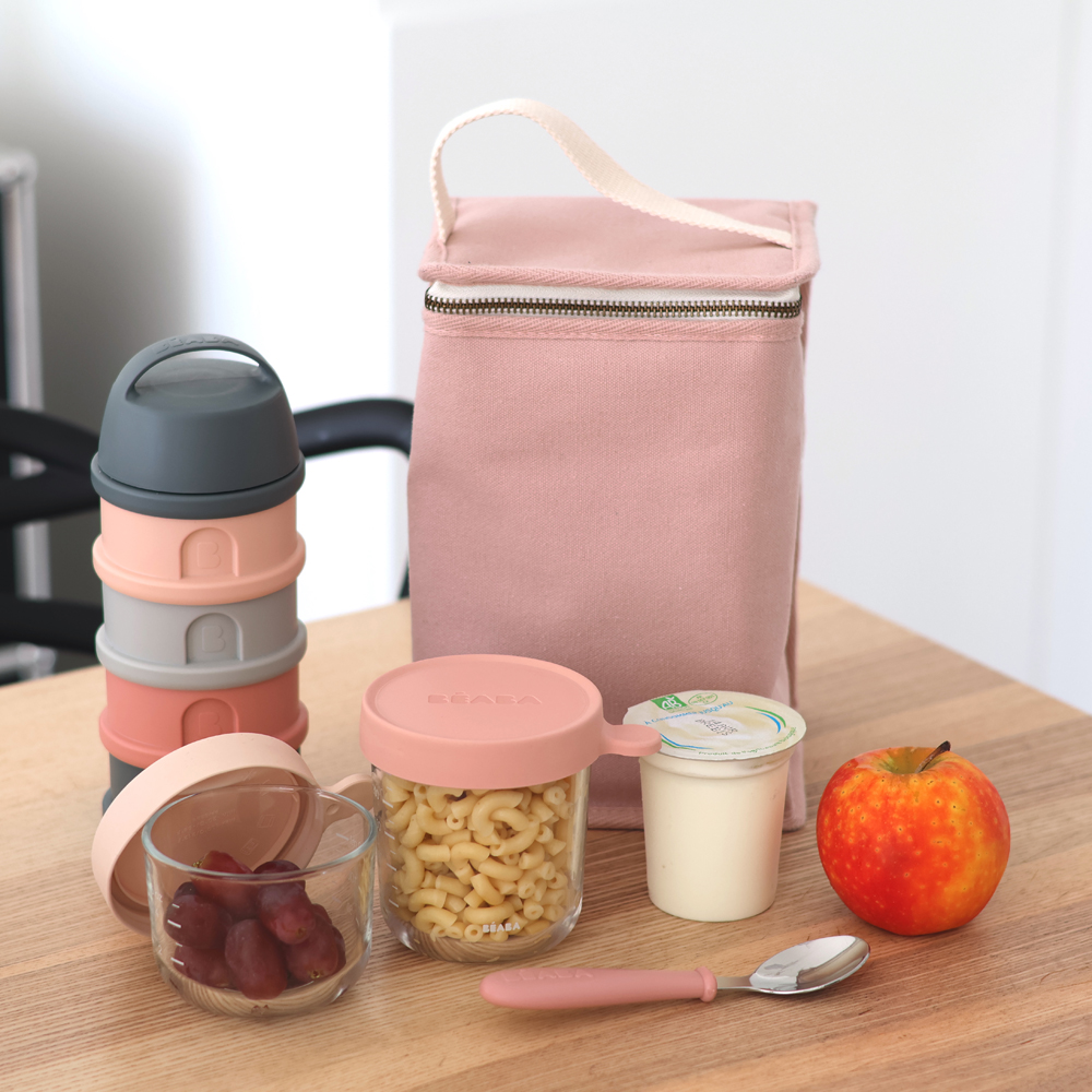 Sac isotherme Canvas rose poudré (0,28 L) (Béaba) - Image 3