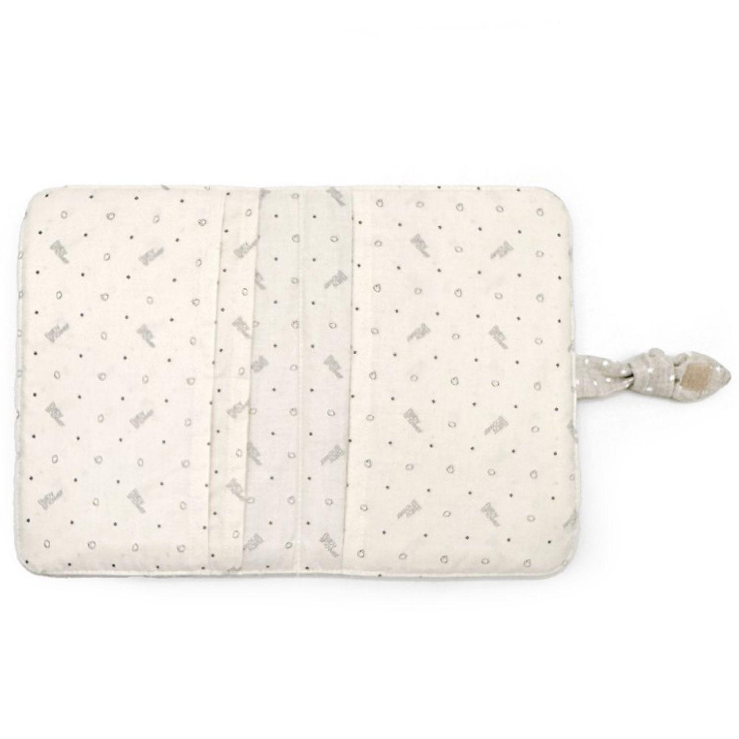 Protège carnet de santé Knot Vichy Caramel (Babyshower) - Image 1