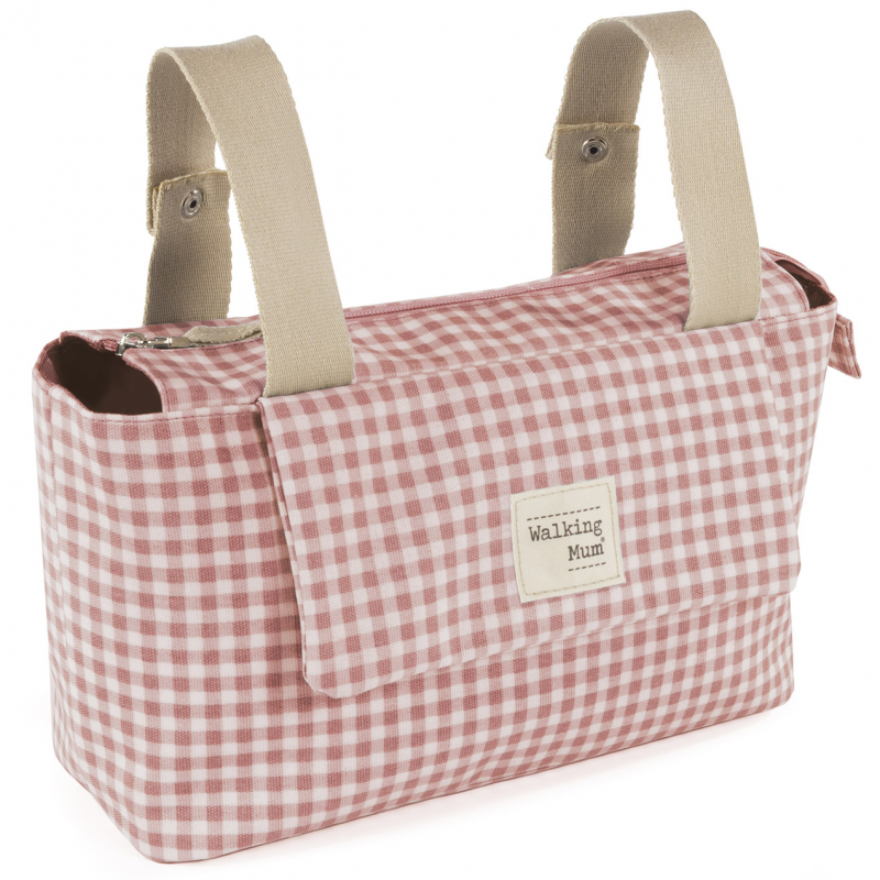 Sac à poussette I love vichy rose (Walking Mum) - Image 3